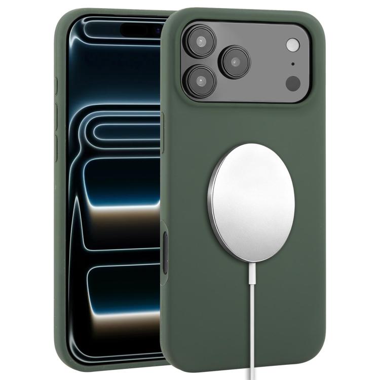 For iPhone 17 Pro Max Liquid Silicone Full Coverage MagSafe Phone Case