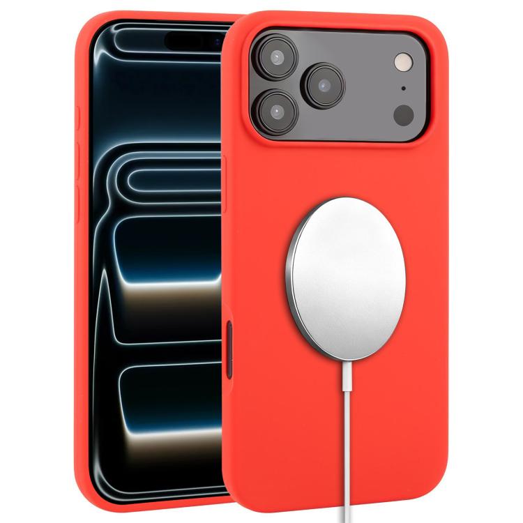 For iPhone 17 Pro Liquid Silicone Full Coverage MagSafe Phone Case