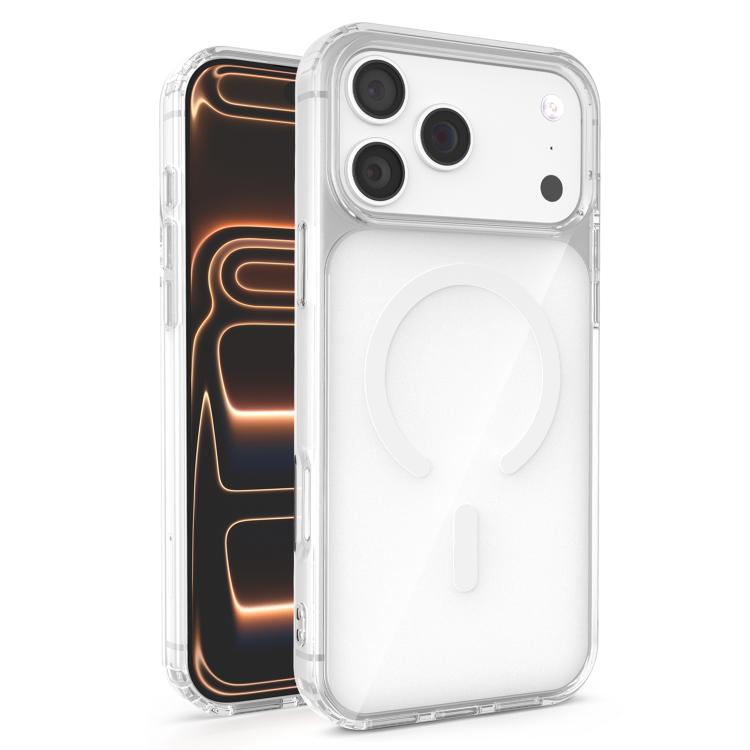For iPhone 17 Pro Max Four-corner U-shaped Airbag Semi-transparent MagSafe Case