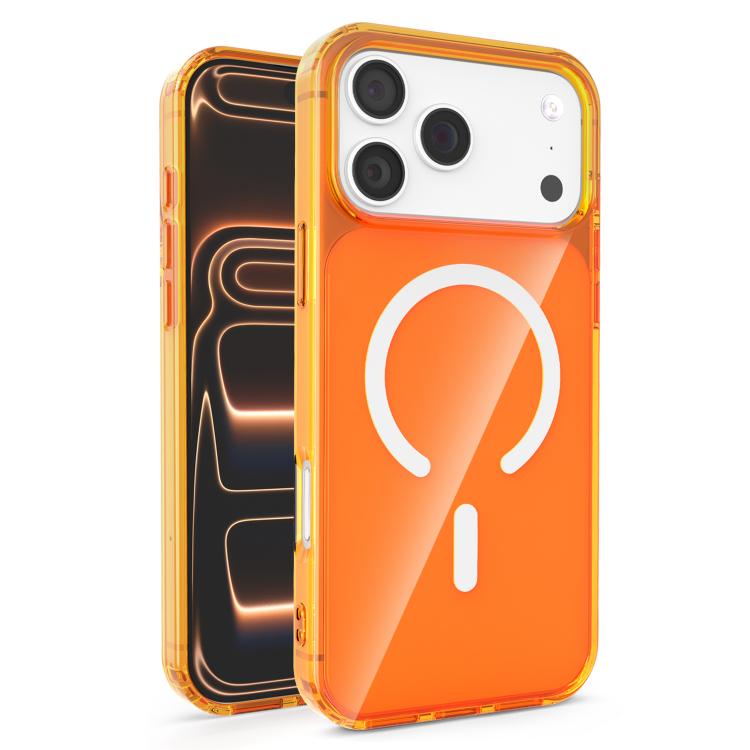 For iPhone 17 Pro Max Four-corner U-shaped Airbag Semi-transparent MagSafe Case