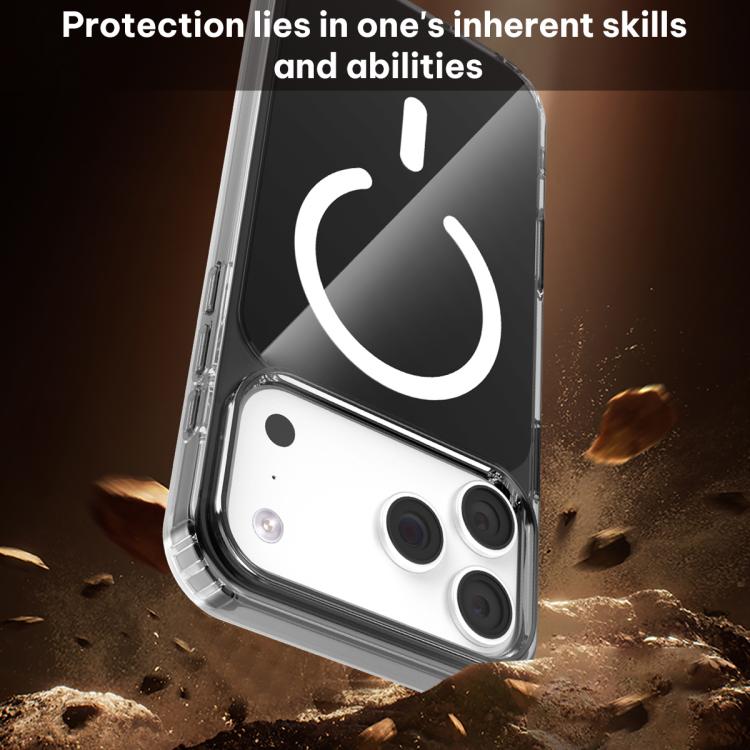 For iPhone 17 Pro Max Four-corner U-shaped Airbag Semi-transparent MagSafe Case