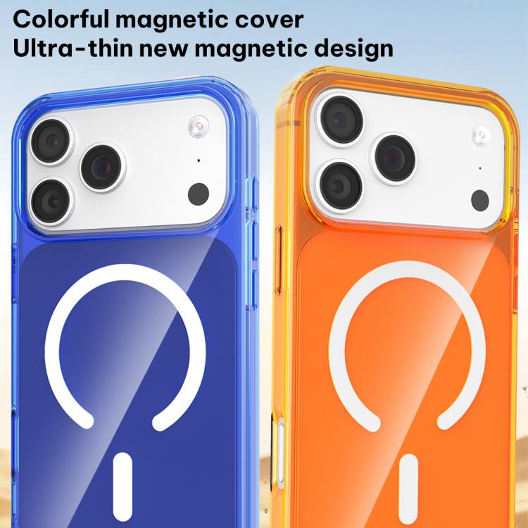 For iPhone 17 Pro Max Four-corner U-shaped Airbag Semi-transparent MagSafe Case