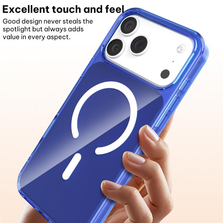 For iPhone 17 Pro Max Four-corner U-shaped Airbag Semi-transparent MagSafe Case