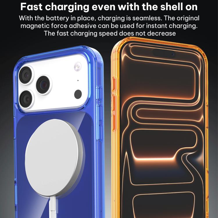 For iPhone 17 Pro Max Four-corner U-shaped Airbag Semi-transparent MagSafe Case