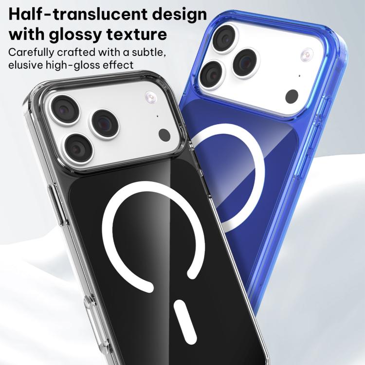 For iPhone 17 Pro Max Four-corner U-shaped Airbag Semi-transparent MagSafe Case