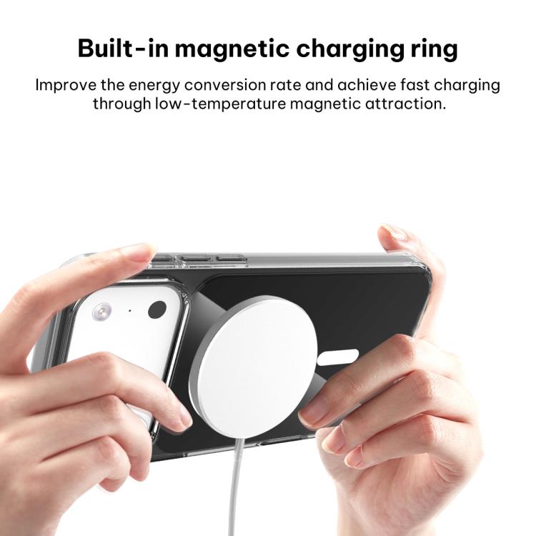 For iPhone 17 Pro Max Four-corner U-shaped Airbag Semi-transparent MagSafe Case