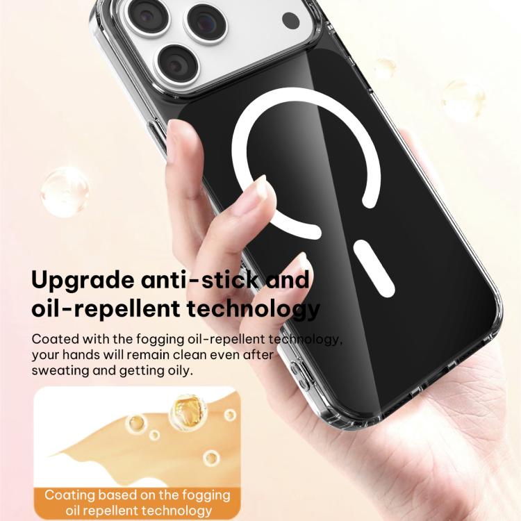 For iPhone 17 Pro Max Four-corner U-shaped Airbag Semi-transparent MagSafe Case