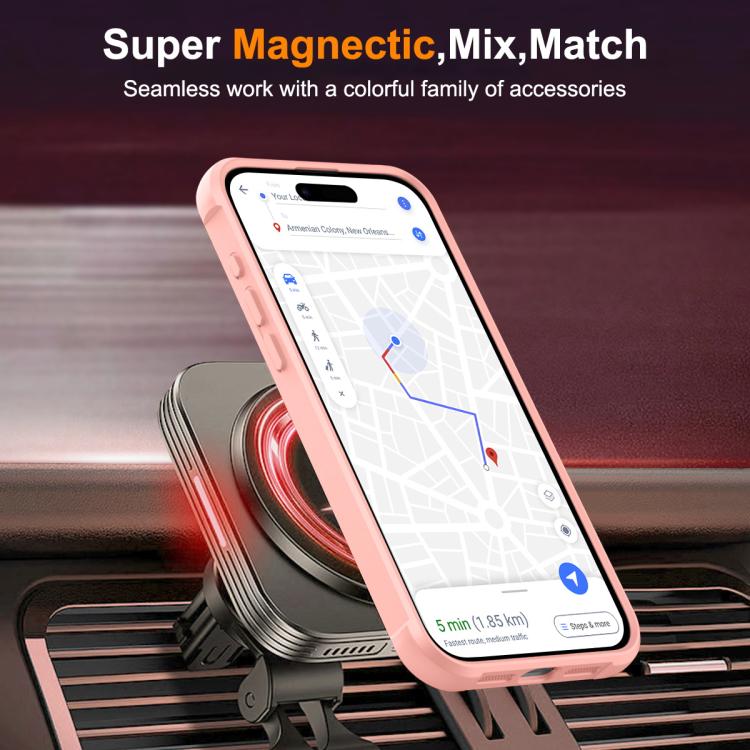 For iPhone 17 Skin-Feel Rotary Damping Bracket MagSafe Phone Case