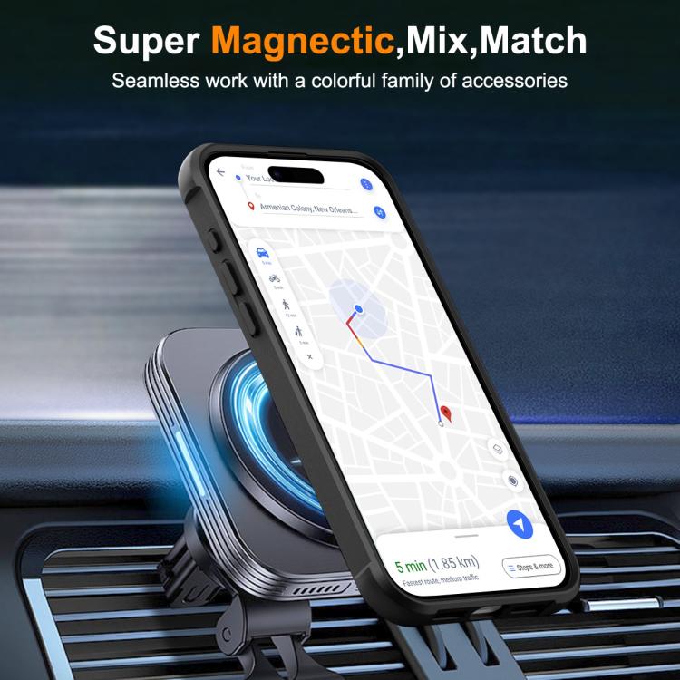 For iPhone 17 Skin-Feel Rotary Damping Bracket MagSafe Phone Case