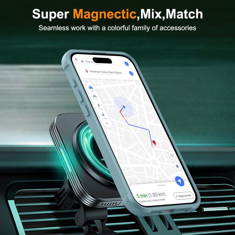 For iPhone 17 Skin-Feel Rotary Damping Bracket MagSafe Phone Case