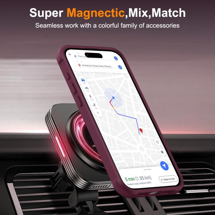 For iPhone 17 Skin-Feel Rotary Damping Bracket MagSafe Phone Case