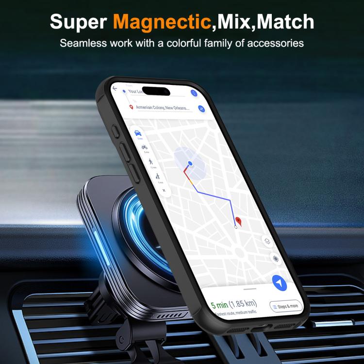 For iPhone 17 Pro Max Skin-Feel Rotary Damping Bracket MagSafe Phone Case