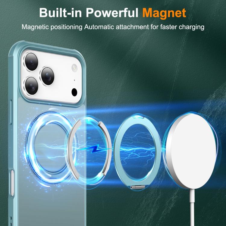 For iPhone 17 Pro Max Skin-Feel Rotary Damping Bracket MagSafe Phone Case