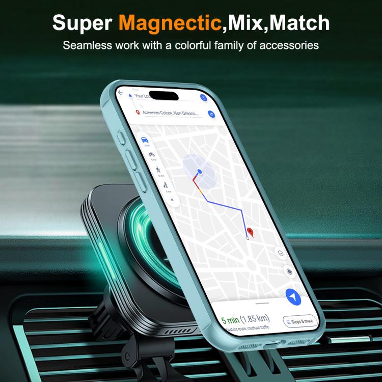 For iPhone 17 Pro Max Skin-Feel Rotary Damping Bracket MagSafe Phone Case