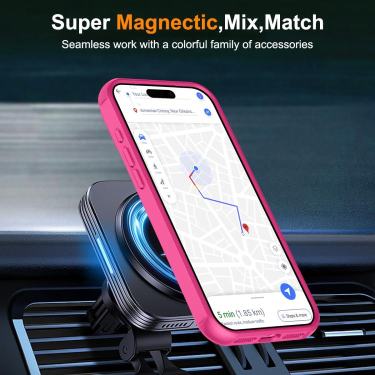 For iPhone 17 Pro Max Skin-Feel Rotary Damping Bracket MagSafe Phone Case