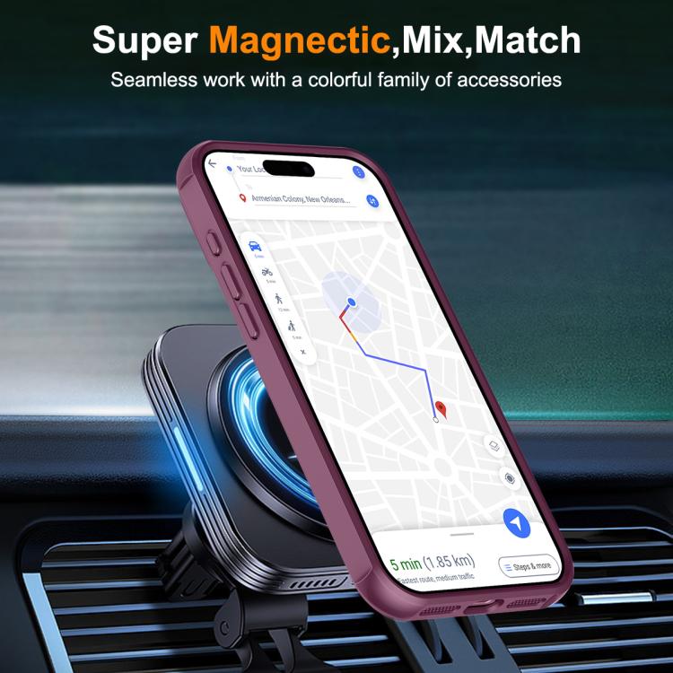 For iPhone 17 Pro Skin-Feel Rotary Damping Bracket MagSafe Phone Case
