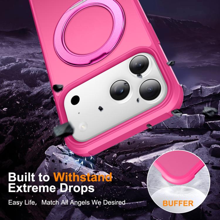 For iPhone 17 Pro Skin-Feel Rotary Damping Bracket MagSafe Phone Case