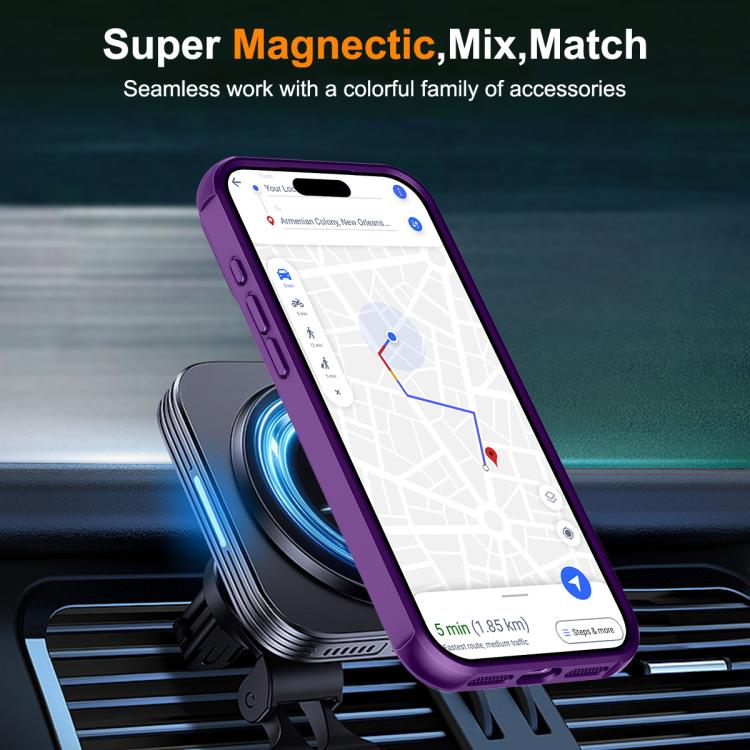 For iPhone 17 Pro Skin-Feel Rotary Damping Bracket MagSafe Phone Case