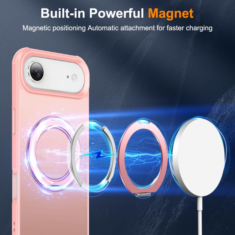 For iPhone Air Skin-Feel Rotary Damping Bracket MagSafe Phone Case