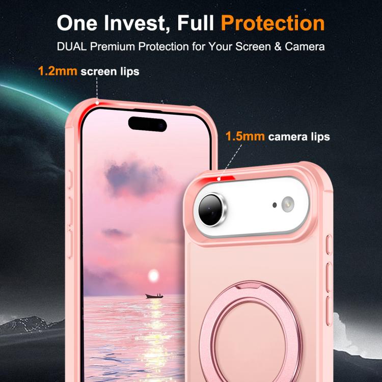 For iPhone Air Skin-Feel Rotary Damping Bracket MagSafe Phone Case