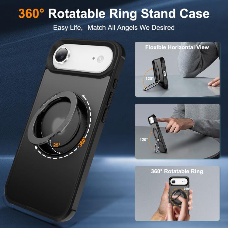 For iPhone Air Skin-Feel Rotary Damping Bracket MagSafe Phone Case