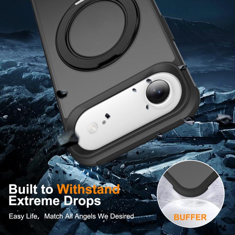 For iPhone Air Skin-Feel Rotary Damping Bracket MagSafe Phone Case