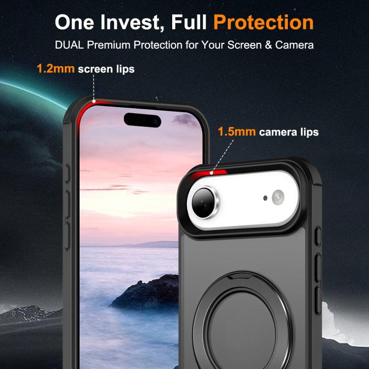 For iPhone Air Skin-Feel Rotary Damping Bracket MagSafe Phone Case
