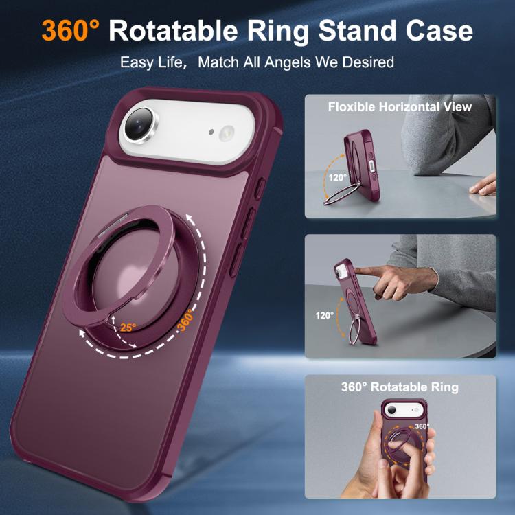 For iPhone Air Skin-Feel Rotary Damping Bracket MagSafe Phone Case