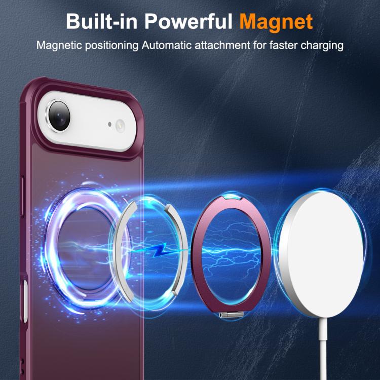 For iPhone Air Skin-Feel Rotary Damping Bracket MagSafe Phone Case