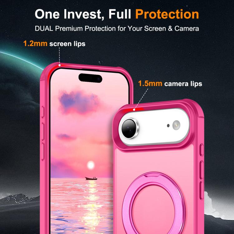For iPhone Air Skin-Feel Rotary Damping Bracket MagSafe Phone Case