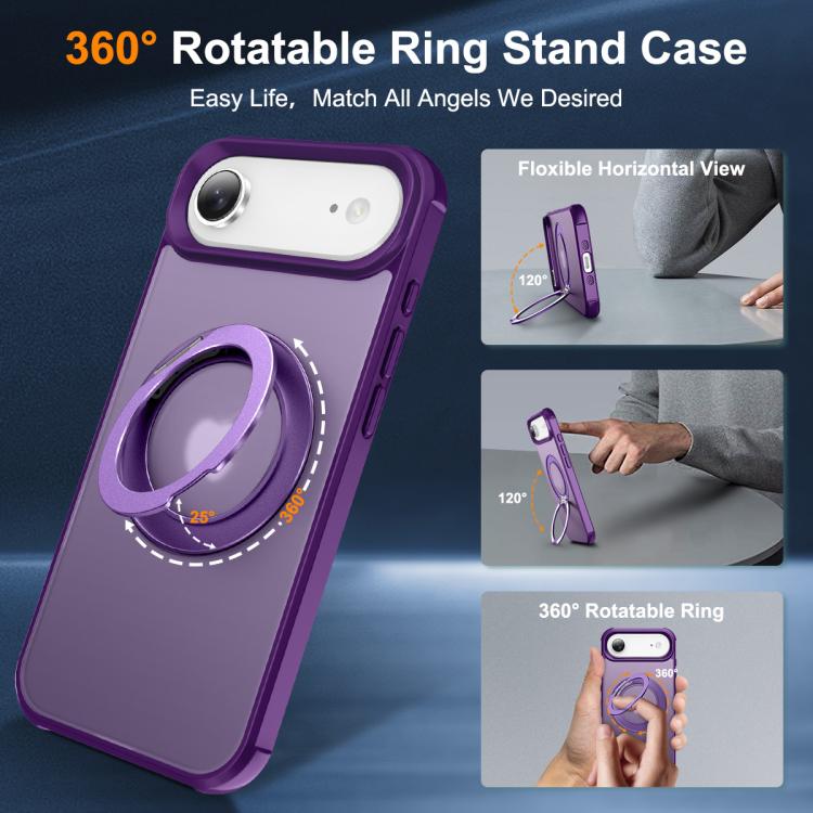 For iPhone Air Skin-Feel Rotary Damping Bracket MagSafe Phone Case