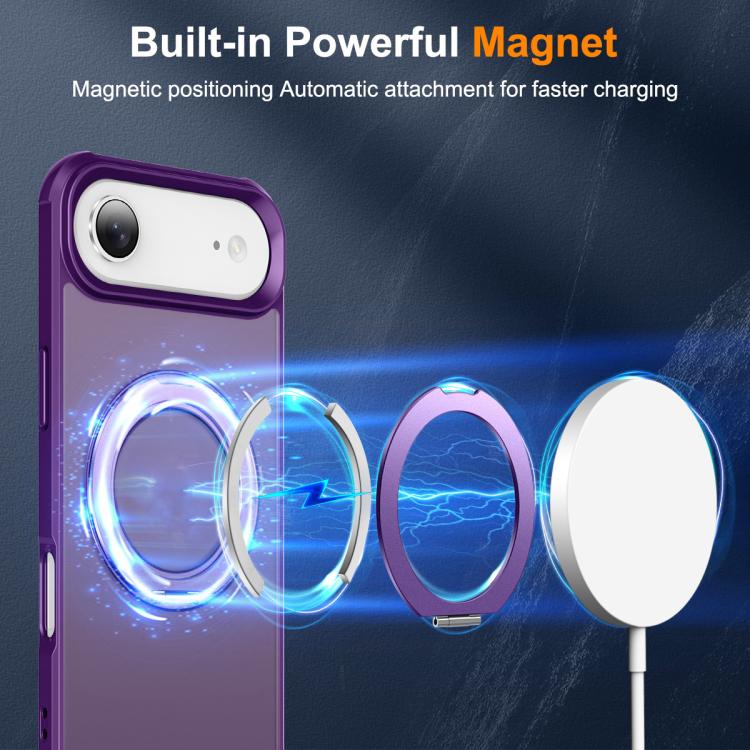 For iPhone Air Skin-Feel Rotary Damping Bracket MagSafe Phone Case