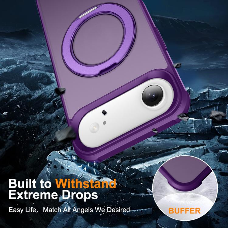 For iPhone Air Skin-Feel Rotary Damping Bracket MagSafe Phone Case