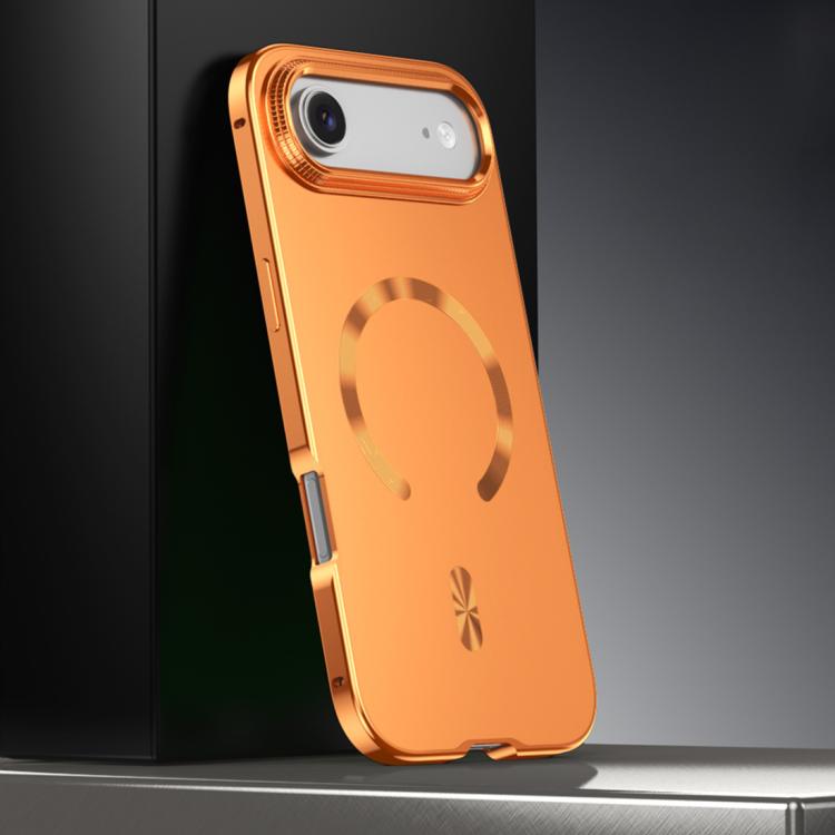 For iPhone Air Frosted Magnetic Shield MagSafe Alloy Metal Phone Case