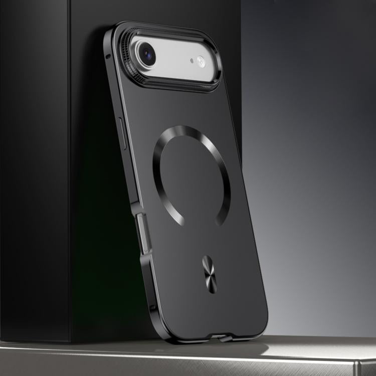 For iPhone Air Frosted Magnetic Shield MagSafe Alloy Metal Phone Case