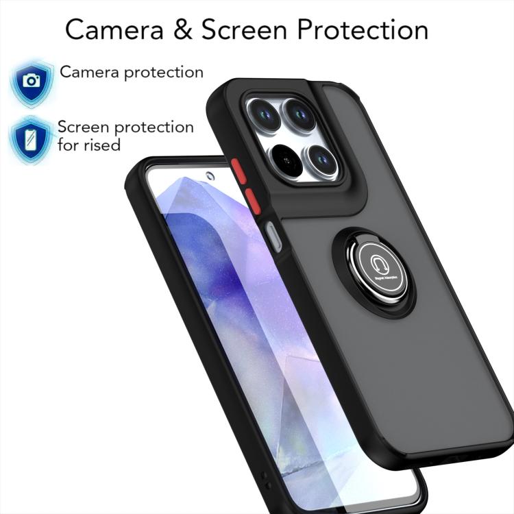 For Motorola Moto G67 5G / G77 5G Q Shadow 1 Series TPU + PC Phone Case with Ring
