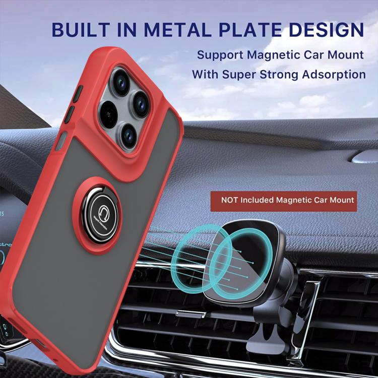 For Motorola Moto G67 5G / G77 5G Q Shadow 1 Series TPU + PC Phone Case with Ring