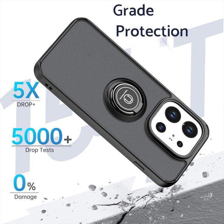 For OPPO Find X9 Q Shadow 1 Series TPU + PC Phone Case with Ring