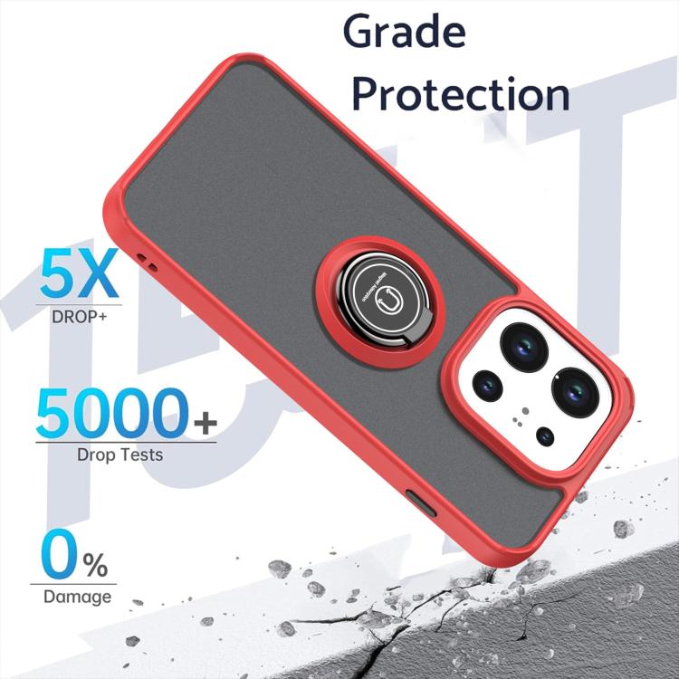 For OPPO Find X9 Q Shadow 1 Series TPU + PC Phone Case with Ring