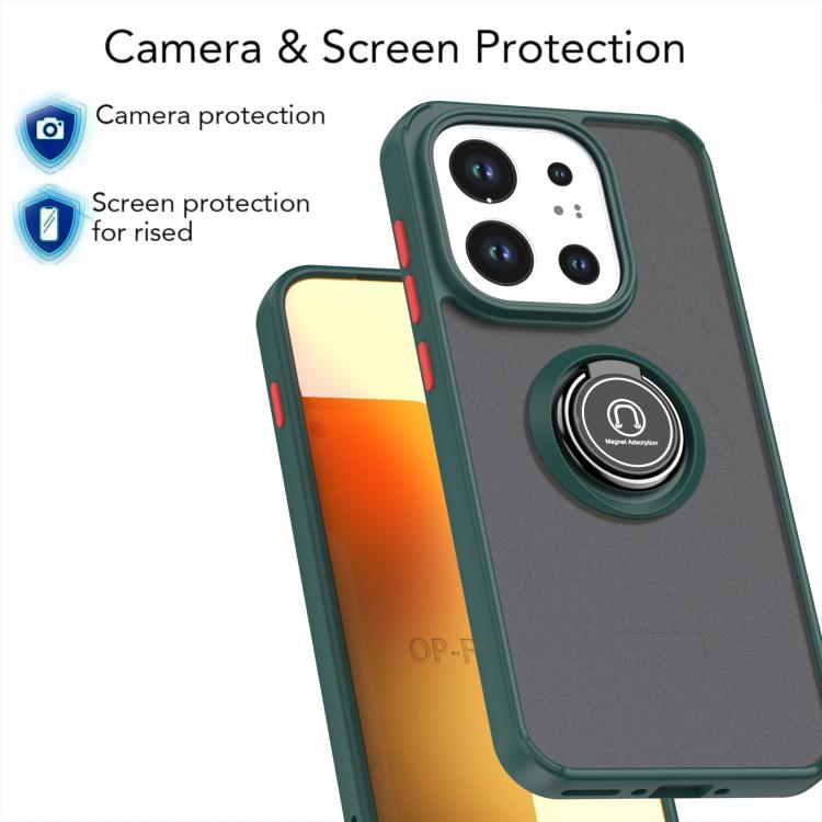 For OPPO Find X9 Q Shadow 1 Series TPU + PC Phone Case with Ring