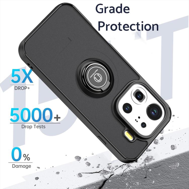 For OPPO Find X9 Pro Q Shadow 1 Series TPU + PC Phone Case with Ring