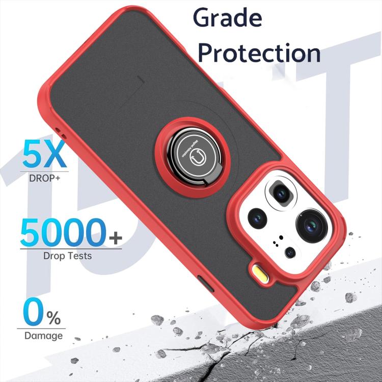 For OPPO Find X9 Pro Q Shadow 1 Series TPU + PC Phone Case with Ring