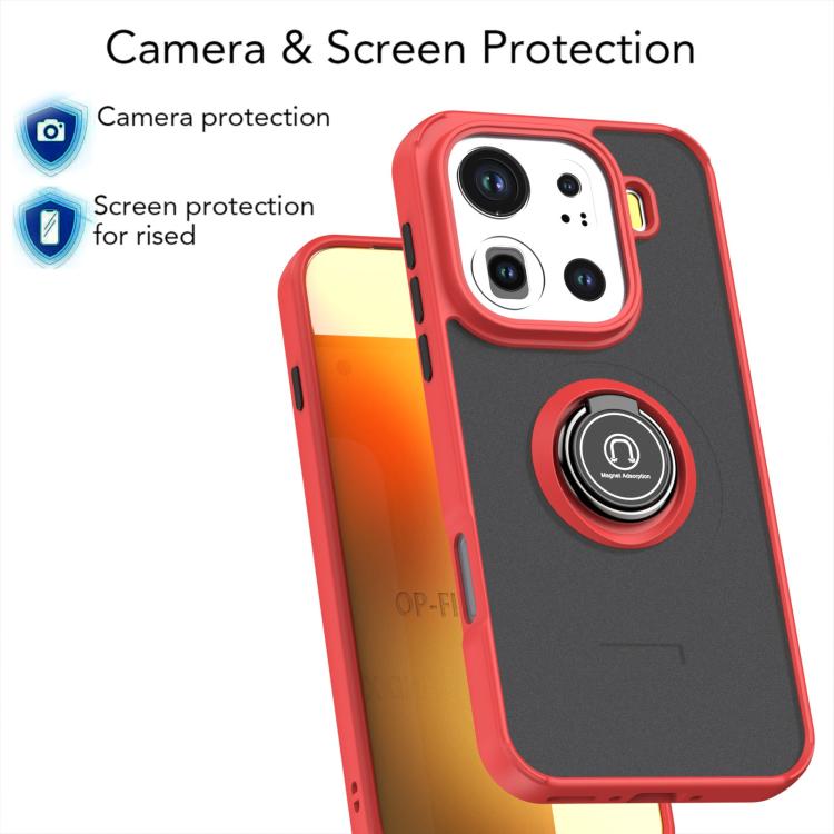 For OPPO Find X9 Pro Q Shadow 1 Series TPU + PC Phone Case with Ring