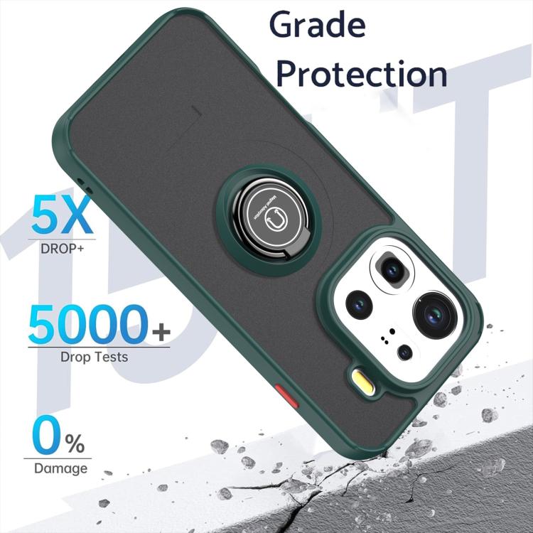 For OPPO Find X9 Pro Q Shadow 1 Series TPU + PC Phone Case with Ring