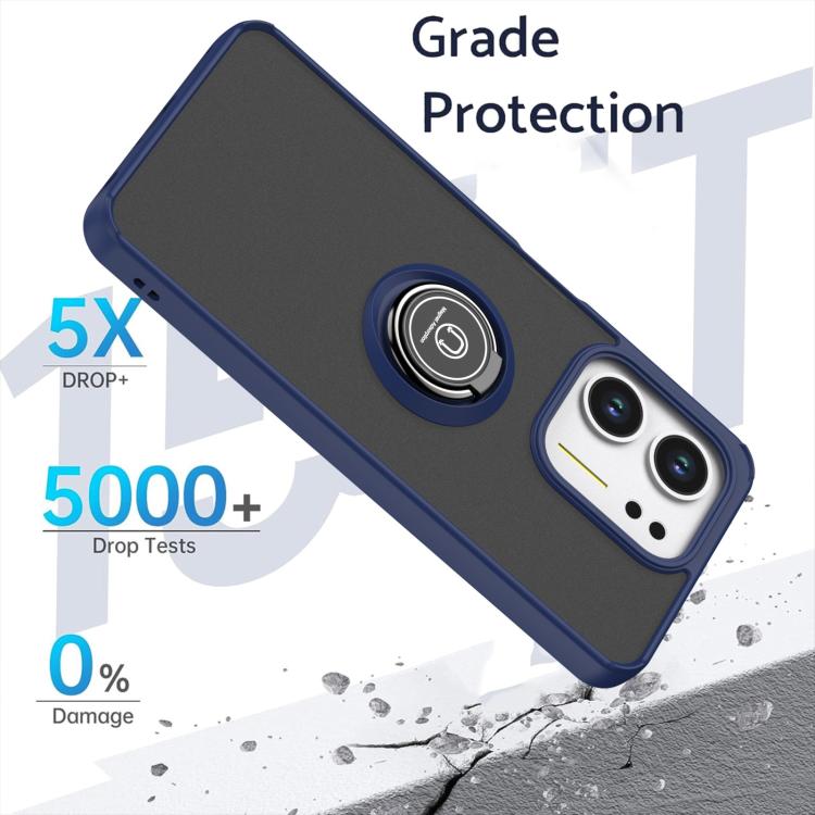 For OPPO A5x 5G / 4G Q Shadow 1 Series TPU + PC Phone Case with Ring