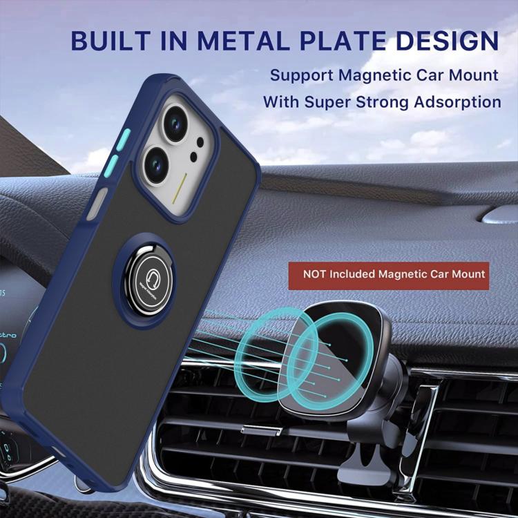 For OPPO A5x 5G / 4G Q Shadow 1 Series TPU + PC Phone Case with Ring