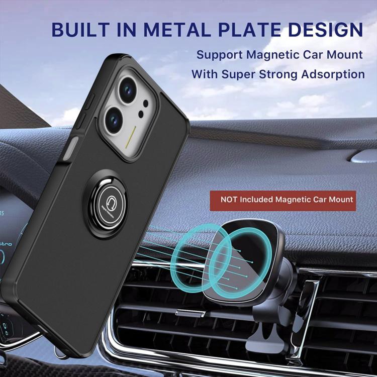 For OPPO A5x 5G / 4G Q Shadow 1 Series TPU + PC Phone Case with Ring
