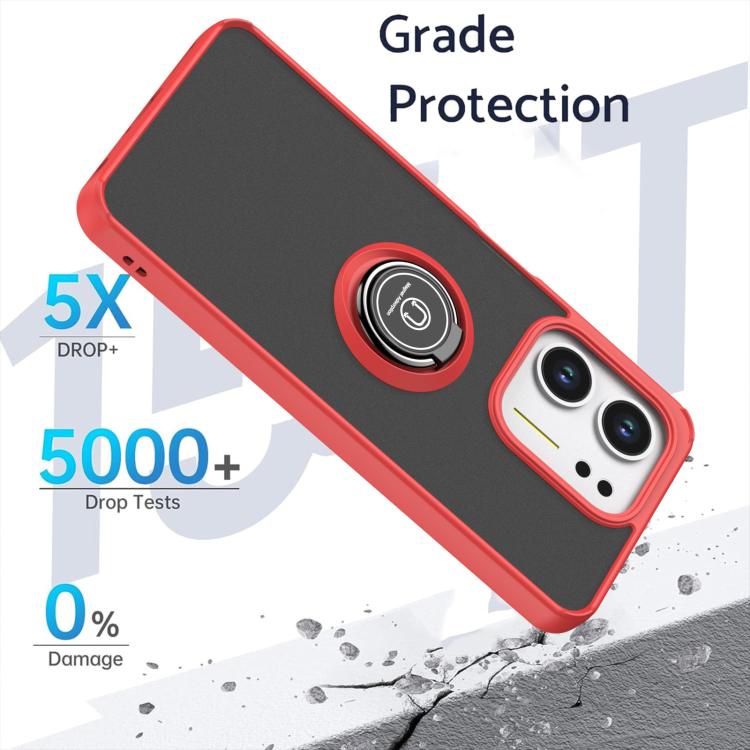 For OPPO A5x 5G / 4G Q Shadow 1 Series TPU + PC Phone Case with Ring