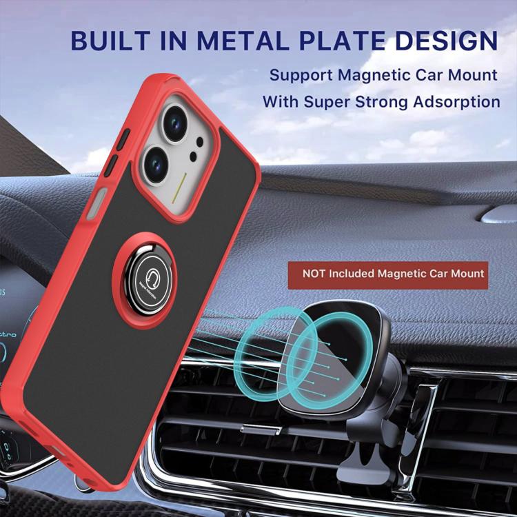 For OPPO A5x 5G / 4G Q Shadow 1 Series TPU + PC Phone Case with Ring