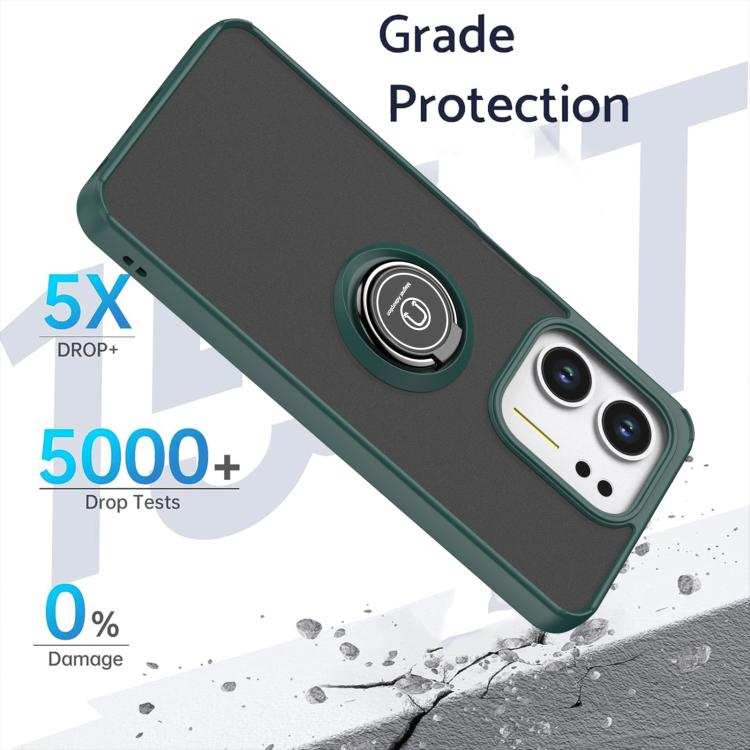 For OPPO A5x 5G / 4G Q Shadow 1 Series TPU + PC Phone Case with Ring